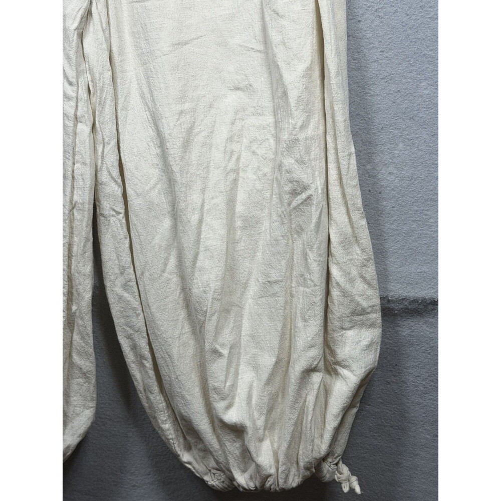 We The Free Free People Overalls Women’s Small Beige Linen Blend Boho Sleeveless - Picture 6 of 13